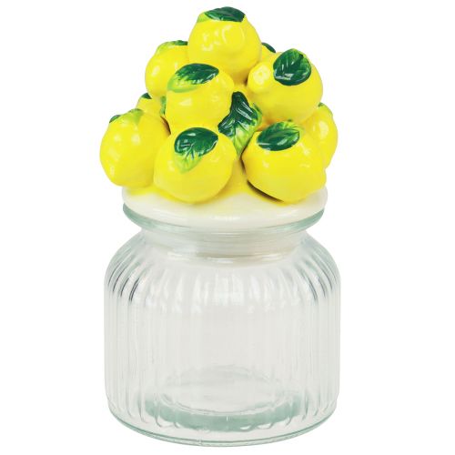 Article Pot à bonbons avec couvercle pot à biscuits citron Ø11cm H19cm