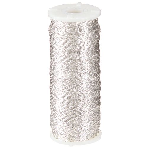 Floristik24 Fil effet bouillon 100g argent