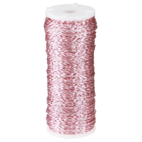 Floristik24 Fil effet bouillon Ø0.30mm 100g/140m rose
