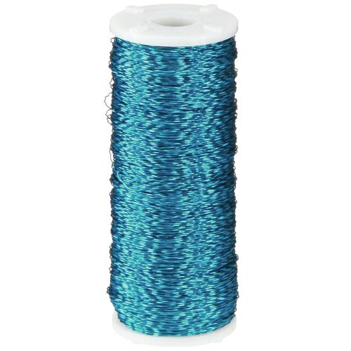 Floristik24 Fil effet bouillon Ø0.30mm 100g/140m turquoise