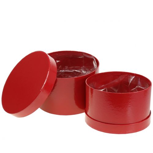 Floristik24 Jardinière rouge brillant Ø18/20cm 2 pcs