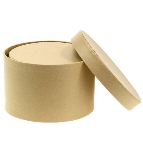 Floristik24 Boîte à fleurs ronde naturelle Ø14 / 16cm 2pcs