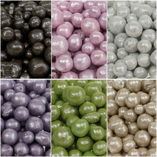 Article Perles décoratives brillantes 4mm - 8mm colorées 1l