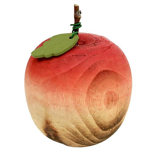 Floristik24 Assortiment de poire et pomme de bois 6.5cm-8.5cm 4pcs