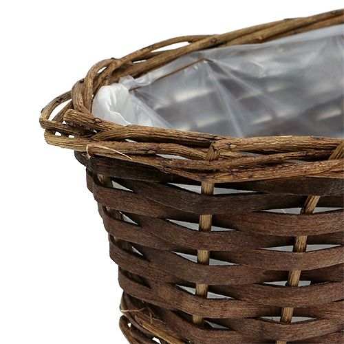 Floristik24 Corbeille à pain ovale non pelée 35cm H10cm