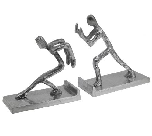 Serre-livres figurines porte-livre métal H15/18cm lot de 2