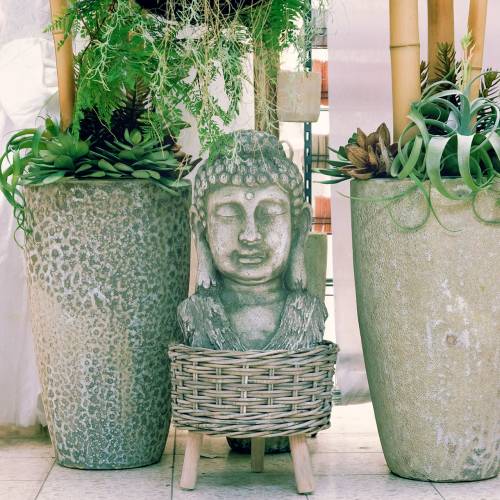 Floristik24 Tête de Bouddha H55cm