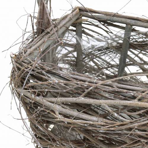 Floristik24 Panier décoratif en osier avec poignée naturel H36.5cm H45cm lot de 2
