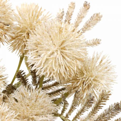 Chardon Artificiel Crème Drylook Globe Thistle 33cm 3pcs