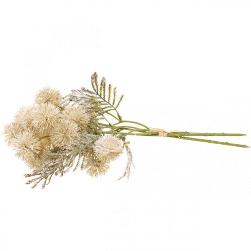 Floristik24 Chardon Artificiel Crème Drylook Globe Thistle 33cm 3pcs