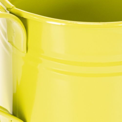 Arrosoir décoratif coloré, Ø 11 cm, H 9,5 cm, pour le jardinage, décoration de table printanière, en métal, lot de 8 | Floristik24.be
