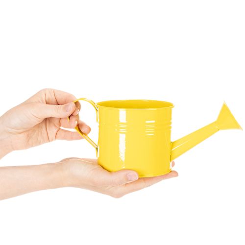 Arrosoir décoratif coloré, Ø 11 cm, H 9,5 cm, pour le jardinage, décoration de table printanière, en métal, lot de 8 | Floristik24.be