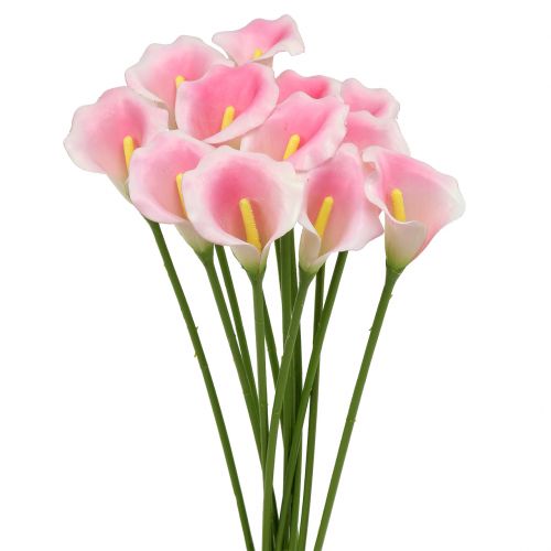 Floristik24 Calla fleur décorative rose 57cm 12pcs