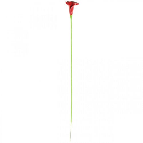 Article Fleurs artificielles Calla rouge bordeaux en bouquet 57cm 12pcs