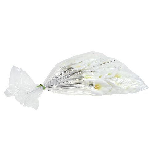 Article Calla sur fil petit blanc 50 pcs