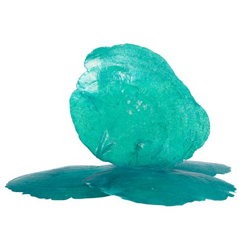 Article Coquillages Capiz Disques Capiz disques de nacre turquoise 7,5–9,5cm 300g