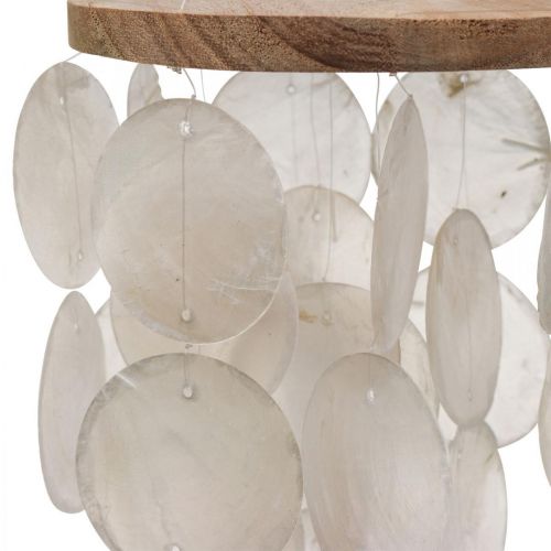 Floristik24 Carillon à vent Capiz décoration à suspendre coquillages nacre Ø12cm 37cm