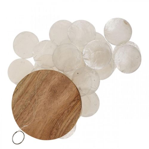 Floristik24 Carillon à vent Capiz décoration à suspendre coquillages nacre Ø12cm 37cm