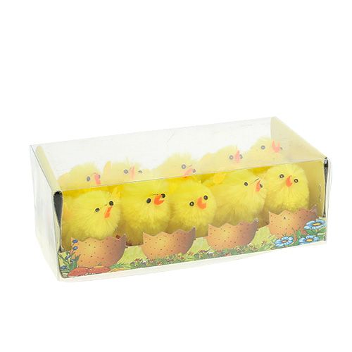 Floristik24 Poussins de chenille 5cm jaune 10 P.