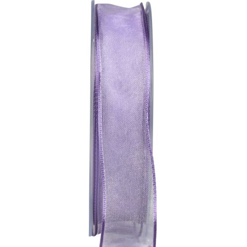 Floristik24 Ruban mousseline ruban organza organza violet 25mm 20m