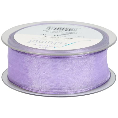 Article Ruban mousseline ruban organza ruban décoratif organza violet 40mm 20m