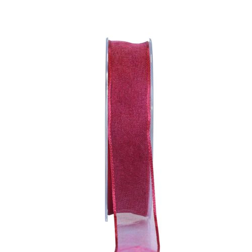 Floristik24 Ruban mousseline ruban organza ruban décoratif organza violet 15mm 20m