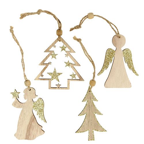 Cintres de Noël assortis. 10 cm avec paillettes 12 pièces