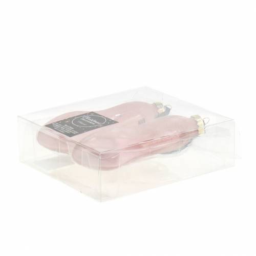 Floristik24 Sapin de Noël pompes vieux rose 11cm 2pcs