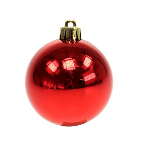 Article Mélange de boules de Noël blanc, rouge, argent Ø5.5cm 30p