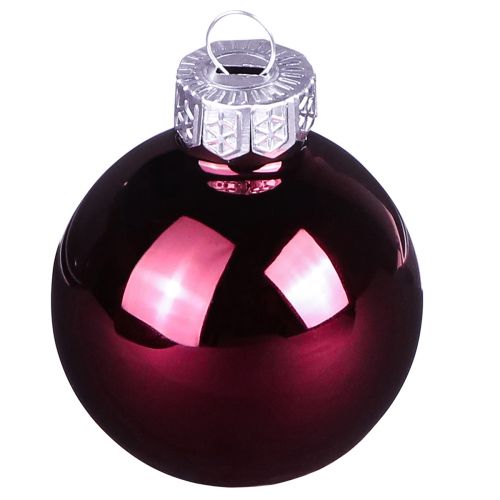 Boules de sapin de Noël boules de sapin en verre Berry Mix Ø5cm 24 pcs Berry rose beige crème brillant | Floristik24.be