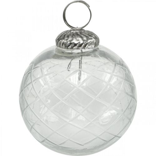 Article Boules de sapin de Noël, Boules de Noël transparentes Ø7.5cm 3pcs