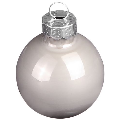 Floristik24 Boules de sapin de Noël en verre vert nacre gris Ø5cm 24 pcs