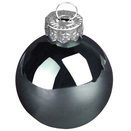 Boules de sapin de Noël en verre vert nacre gris Ø5cm 24 pcs | Floristik24.be