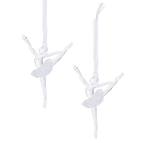 Floristik24 Décoration de sapin de noël Ballerine 10cm 12pcs