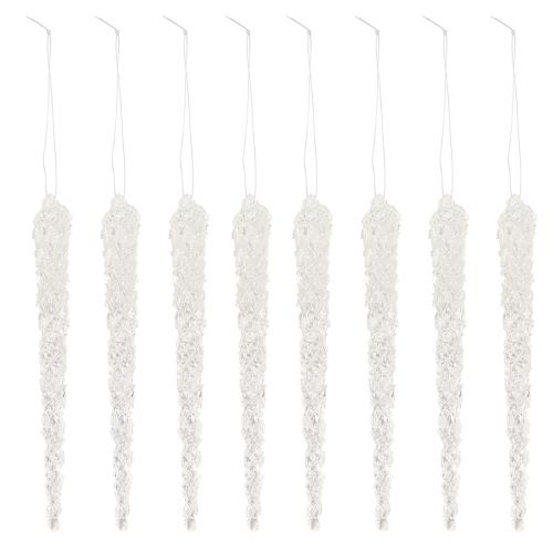 Article Décoration glaçon à suspendre qui brille dans le noir 15cm 8pcs