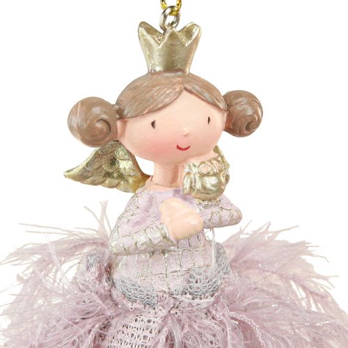Floristik24 Décoration de sapin de Noël décoration ange princesse rose 11cm 4pcs