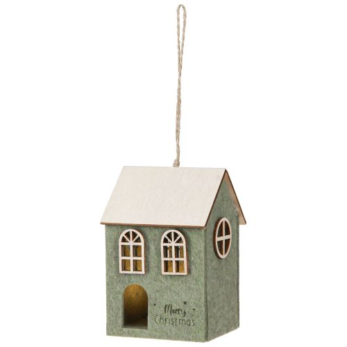 Article Décoration de sapin de Noël feutre décoration maison vert H12,5cm 2 pcs