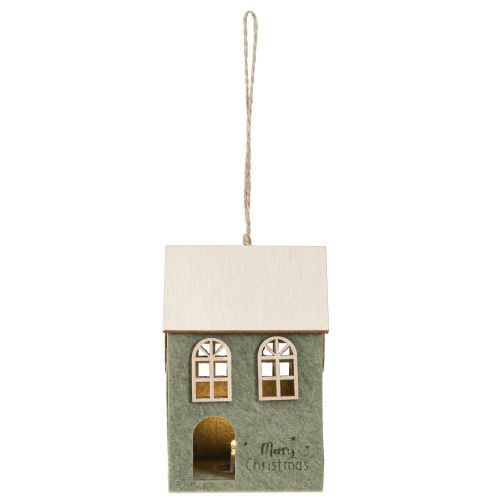 Article Décoration de sapin de Noël feutre décoration maison vert H12,5cm 2 pcs