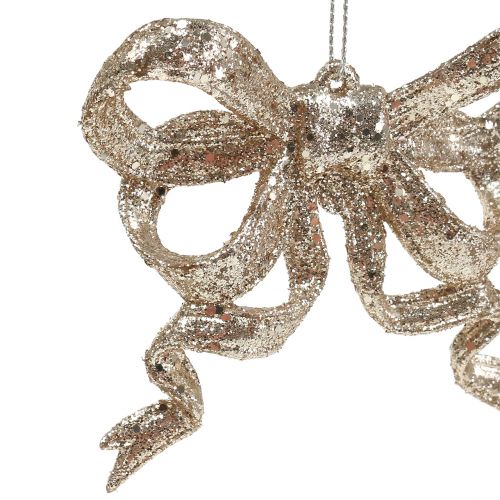 Floristik24 Arc de sapin de Noël 9cm avec paillettes dorées 12pcs
