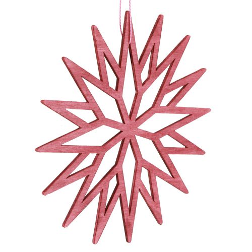Article Décoration de sapin de Noël flocons de neige décoration en bois Berry 15cm 8 pcs