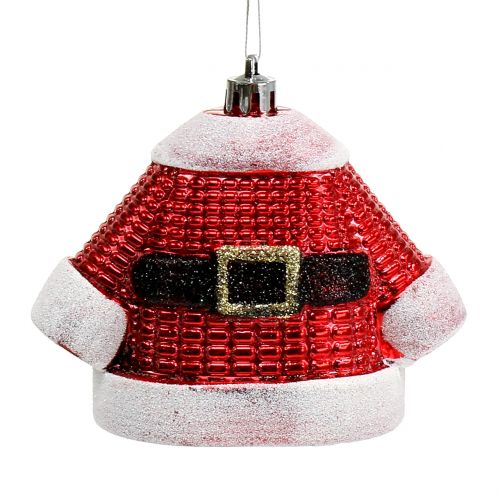 Floristik24 Décorations pour arbres de Noël rouge, blanc 3pcs