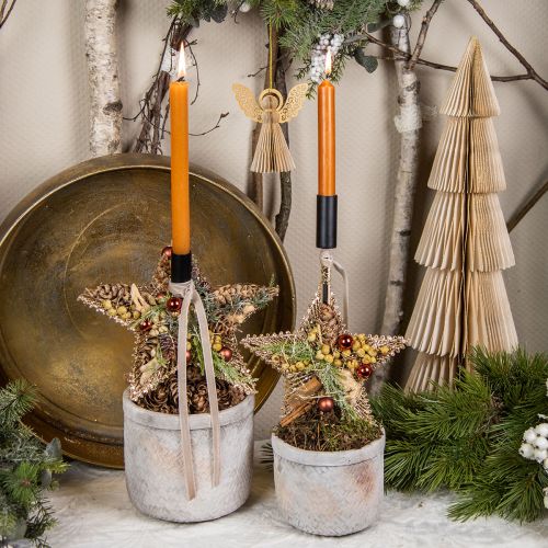 Article Décorations de sapin de Noël, décorations de l&#39;Avent, pendentifs étoiles dorés L30cm 4 pcs