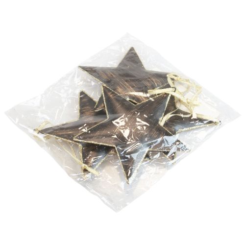 Article Décorations de sapin de Noël étoile décorative métal noir doré Ø11cm 4 pièces