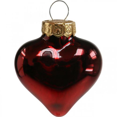 Floristik24 Décorations de sapin de Noël en verre Décorations de sapin de Noël rouge 12 pièces