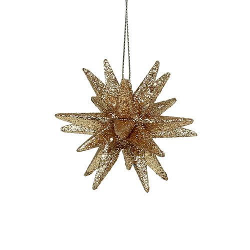 Floristik24 Décorations pour sapin de Noël étoiles scintillantes 7,5cm 8pcs or