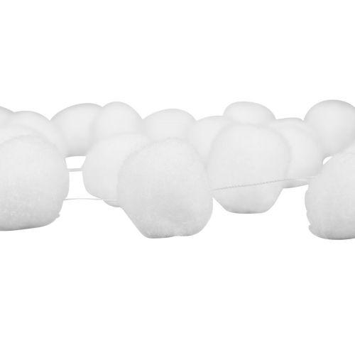 Article Décoration de sapin de Noël guirlande de boules de neige décoration blanche 185cm