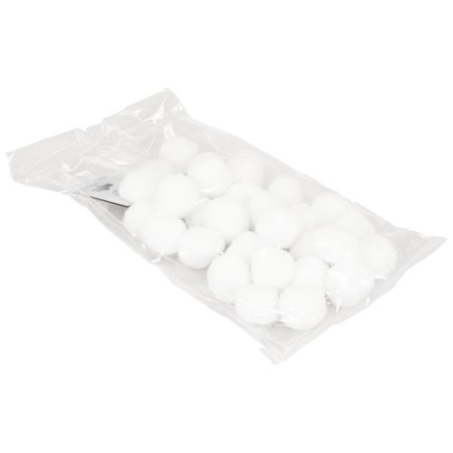 Floristik24 Décoration de sapin de Noël guirlande de boules de neige décoration blanche 185cm
