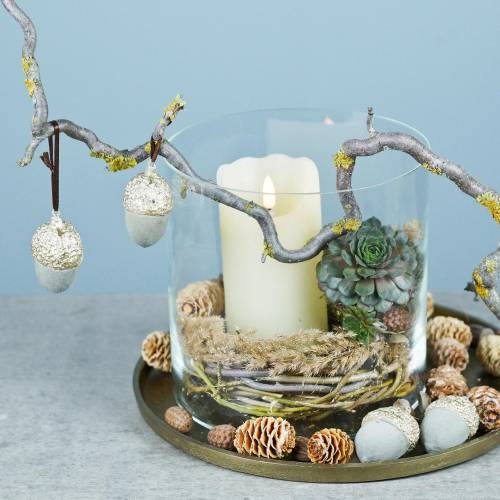 Décorations De Noël En Acrylique 2D - Lot De 5 Pendentifs Animaux (glands) | Pour Sapin, Couronnes, Fenêtres Et Déco Forestière