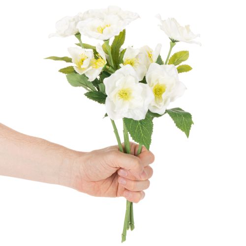 Bouquet de roses artificielles blanches, décoration de Noël artificielle | Floristik24.be