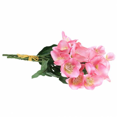 Floristik24 Bouquet de roses de Noël rose 29cm 4 pièces